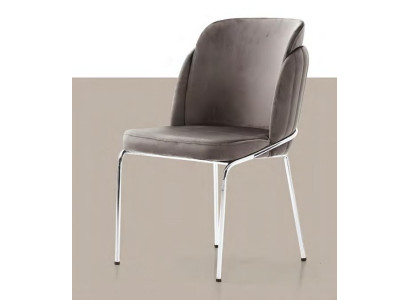 Poltrona da soggiorno Sedia Sedia da pranzo Sedia imbottita con gambe in metallo