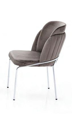 Poltrona da soggiorno Sedia Sedia da pranzo Sedia imbottita con gambe in metallo