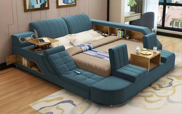 Letto multifunzionale moderno design comfort lounge letto letto imbottito