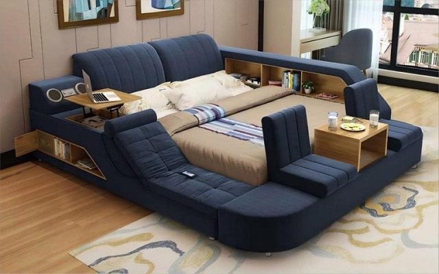 Letto multifunzionale moderno design comfort lounge letto letto imbottito