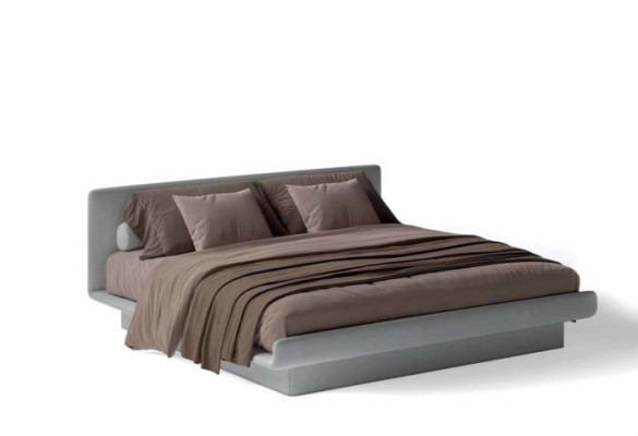 Letto di lusso beige letto imbottito moderno comfort design elegante