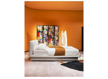 Letto di lusso beige letto imbottito moderno comfort design elegante