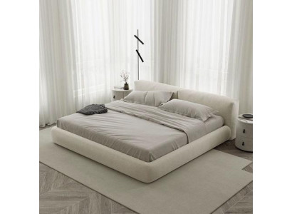 Letto imbottito grigio design moderno comfort elegante letto di lusso
