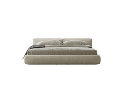 Letto imbottito grigio design moderno comfort elegante letto di lusso
