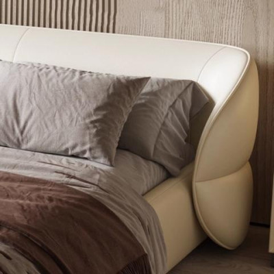 Design letto imbottito divano letto moderno mobili grigio tessuto elegante