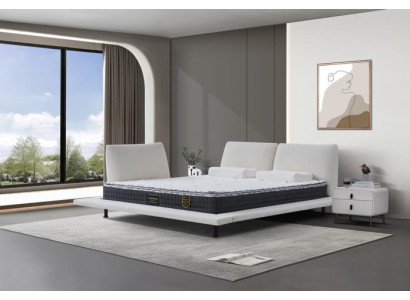 Letto Boxspring Moderno Comfort Design Letto Matrimoniale Testata Bianca Minimalista