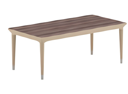 Tavolino da caffè moderno beige marrone effetto legno gambe eleganti per design soggiorno