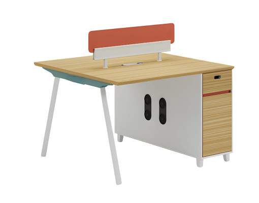 Scrivania in legno con spazio di archiviazione e schienale Design moderno per ufficio