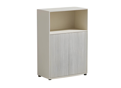 Armadio da ufficio beige con spazio di archiviazione e porte scorrevoli design moderno per ufficio e casa