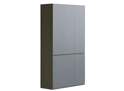 Armadio da ufficio moderno grigio alto senza maniglie spazio di archiviazione stile semplice