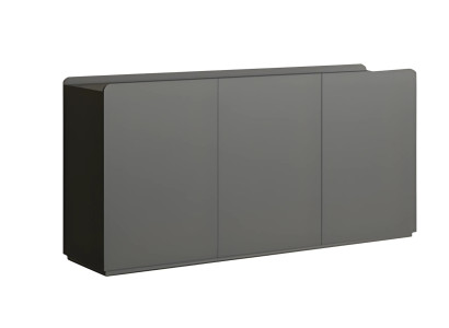 Sideboard moderno grigio senza maniglie design minimalista