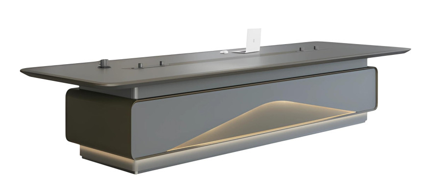 Tavolo da conferenza tavolo riunioni lusso grigio illuminazione LED tecnologia canaline