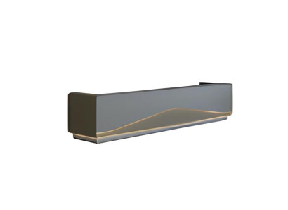 Reception desk modern gray black LED lighting design minimal luxury