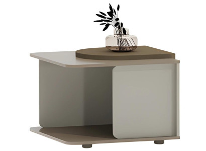 Tavolino da caffè moderno beige e marrone con ripiano per design soggiorno