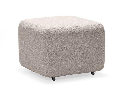 Pouf in tessuto beige moderno elegante versatile