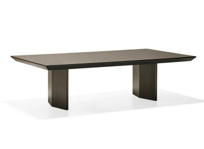 Elegante tavolino da caffè in legno marrone in stile classico