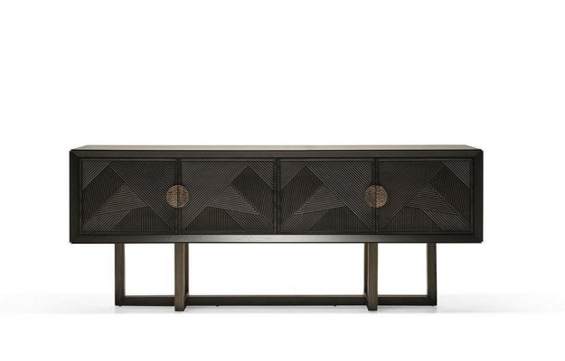 Elegante TV lowboard in legno marrone moderno e funzionale