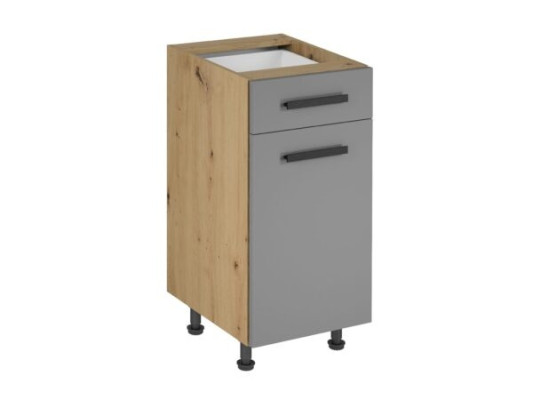 Armadio con cassetti e ripiani sottobanco per cucina