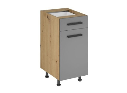 Armadio con cassetti e ripiani sottobanco per cucina