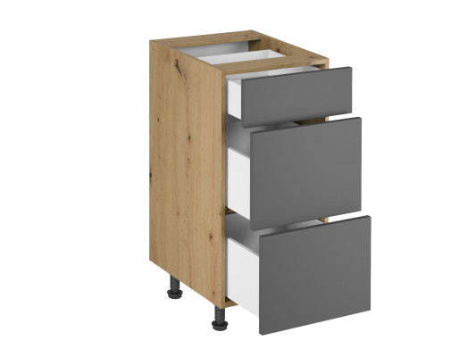 Mobiletto con cassetti, mobile da cucina con 3 cassetti