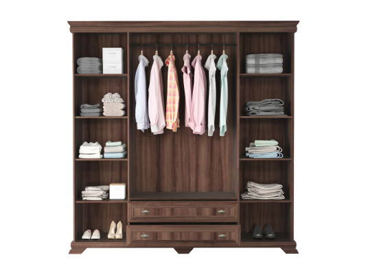 Armadio guardaroba armadio in tessuto con cassetti e barra per vestiti