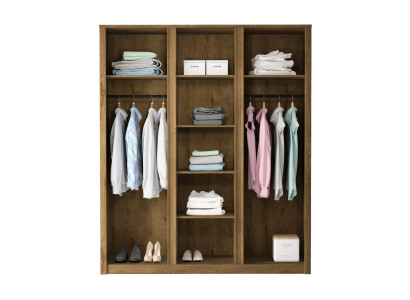 Armadio da camera in tessuto con barra per abiti armadio multifunzionale