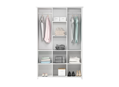 Armadio in tessuto guardaroba con 2 barre per abiti stabili