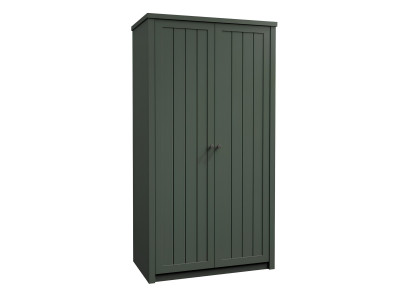 Armadio da letto guardaroba con barra per vestiti armadio multifunzionale verde