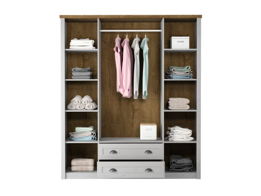 Armadio guardaroba armadio in tessuto con cassetti e barra per abiti