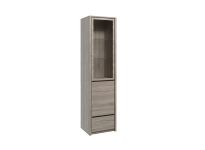 Armadio vetrina in legno grigio stile moderno ed elegante