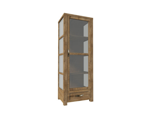 Armadio vetrina legno beige elegante spazio di stoccaggio senza tempo