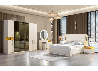 Set completo camera da letto moderno letto armadio comodini