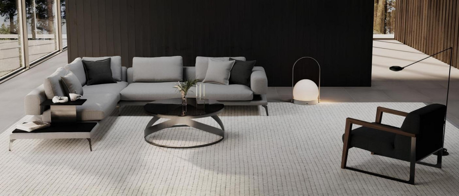 Divano angolare con poltrona Comfort e funzionalità - nei dettagli