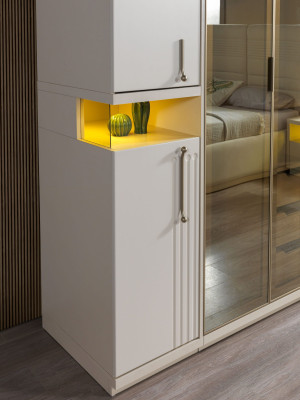 Armadio moderno 251 cm grande per camera da letto