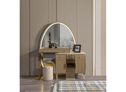 Toilette moderna con specchio in legno tavolo da trucco camera da letto