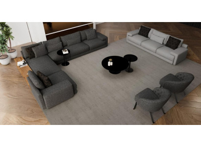 Divano angolare con poltrona x2 in elegante design armonia di design e comfort