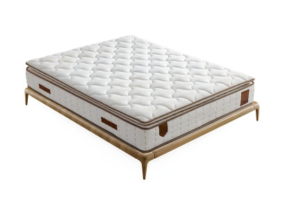 Letto elegante bianco con materasso dal design moderno