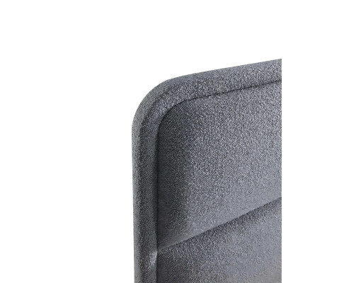 Letto grigio moderno con materasso in tessuto e legno