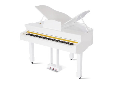 Pianoforte digitale bianco a coda lucido