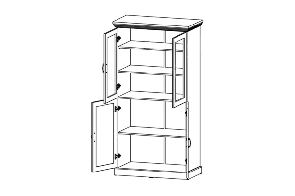 Mobile buffet da cucina armadio vetrina credenza scaffale legno