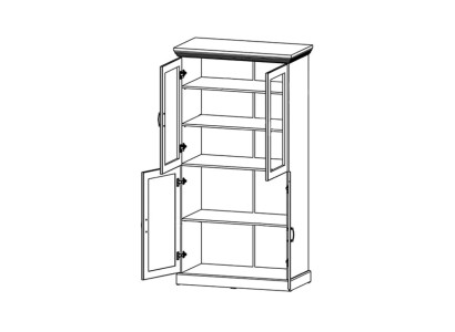 Mobile buffet da cucina armadio vetrina credenza scaffale legno