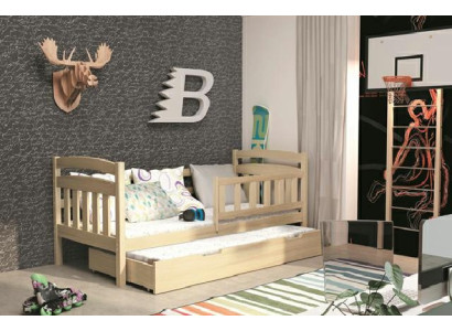 Letto per bambini LETTO A CASTELLO Letto in legno massello LETTO DOPPIO Letto estraibile 2 letti Nuovo KACPER2