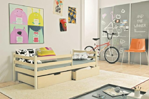 Letto per bambini Letto per giovani + Contenitore Letto in legno massello Letti in legno vero Letti per bambini