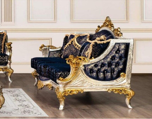 Set di divani 3+3+1+1 Tavolino da salotto Classico Divani Poltrone di lusso Nuovo Set 5 pezzi