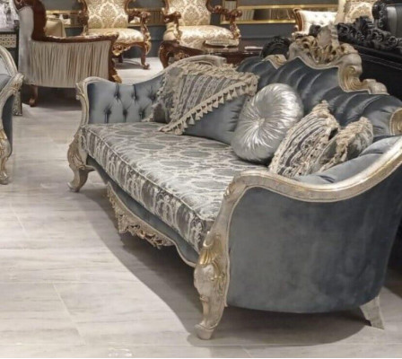 Set di divani 3+3+1+1 Tavolino Divano di lusso Poltrona Divani in tessuto Set 5 pezzi