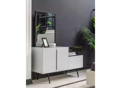 Esclusiva cassettiera minimalista per la camera da letto in stile moderno.