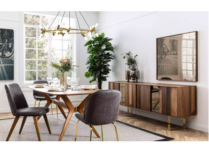 Sedia sala da pranzo Sedia ad braccioli Sgabello Mobili Design Stile italiano Imbottito