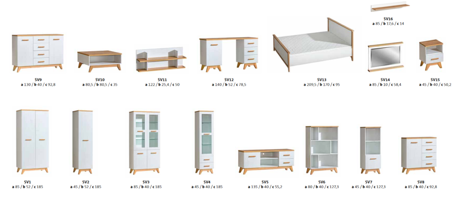 Set soggiorno vetrina credenza mensola a muro pareti attrezzate credenze