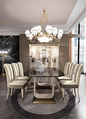 Vetrina Vetrine di lusso Vetrina Vetrine Vetrine in vetro Armadio Moderno Beige Scaffale Sideboard Nuovo