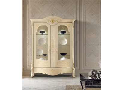 Vetrina italiana di lusso Mobili italiani Vetrine Armadio con cassetti in vetro Design armadietto